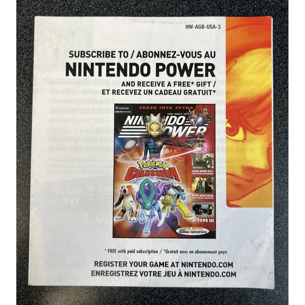 Nintendo Power Magazine Subscription Insert Only HW-AGB-USA-3